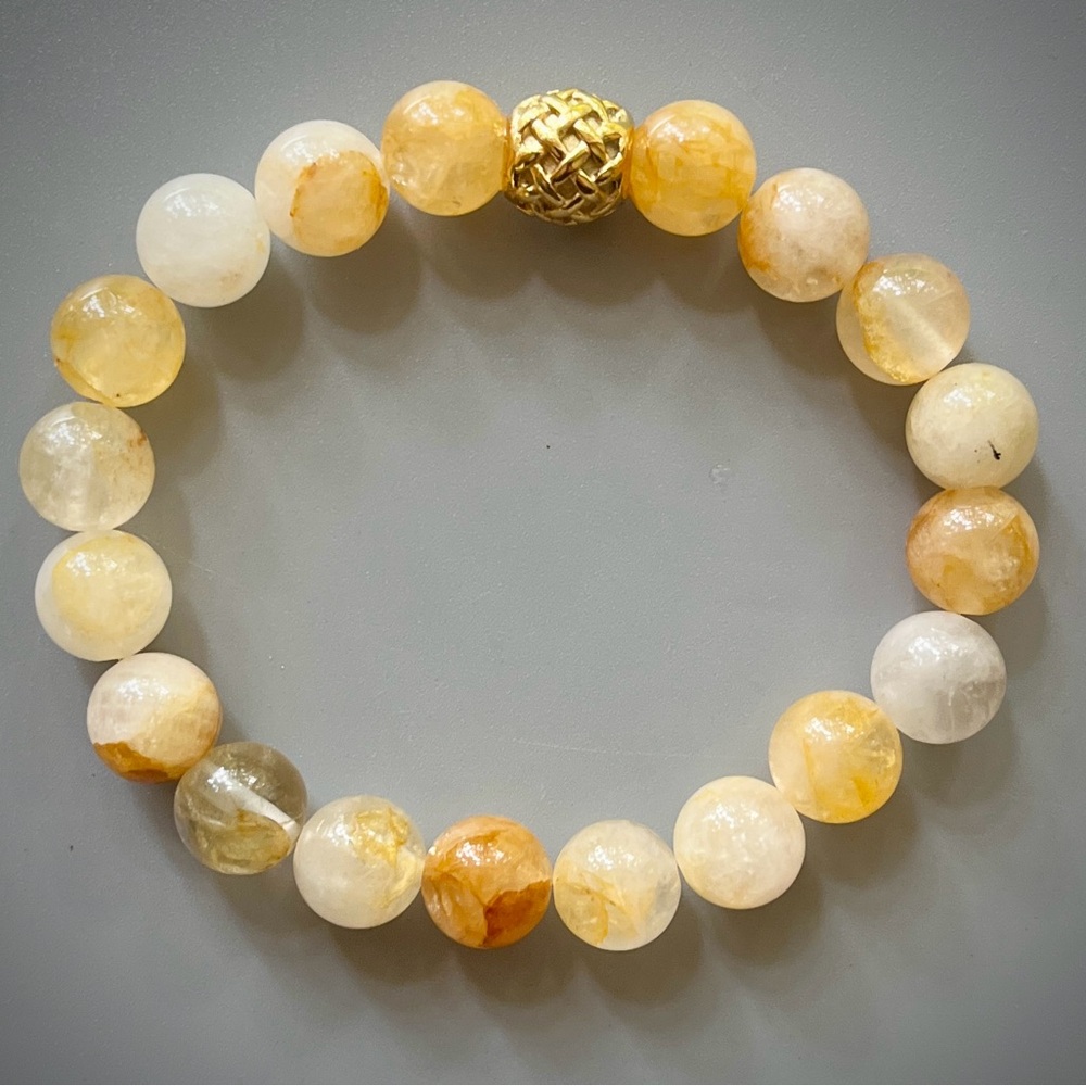 Golden Healer Handcrafted Bead Bracelet
